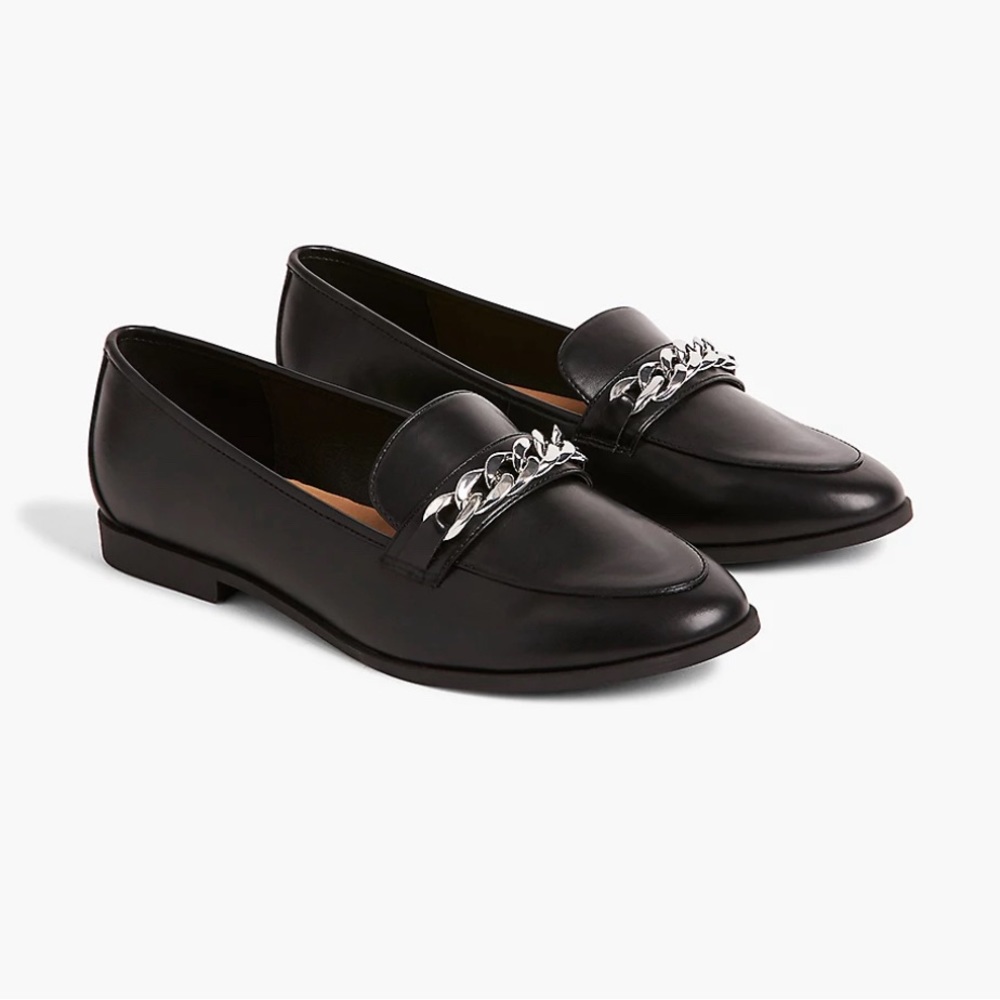 New Lane Bryant Chain Detail black Loafer 12W
